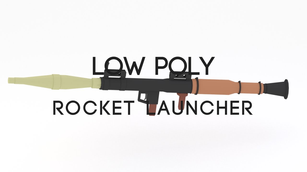 Low poly Rocket Launcher / bazooka - Blender