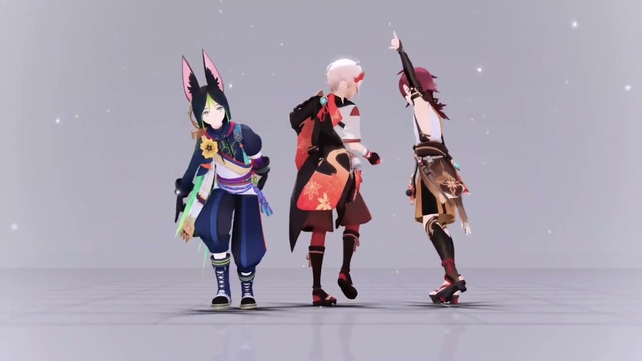 【Genshin/MMD】Wave~3人（Tighnari/Heizou/Kazuha