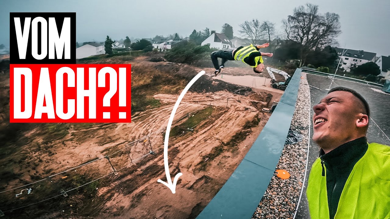 8 METER Salto auf einer Baustelle! | Parkour Essen