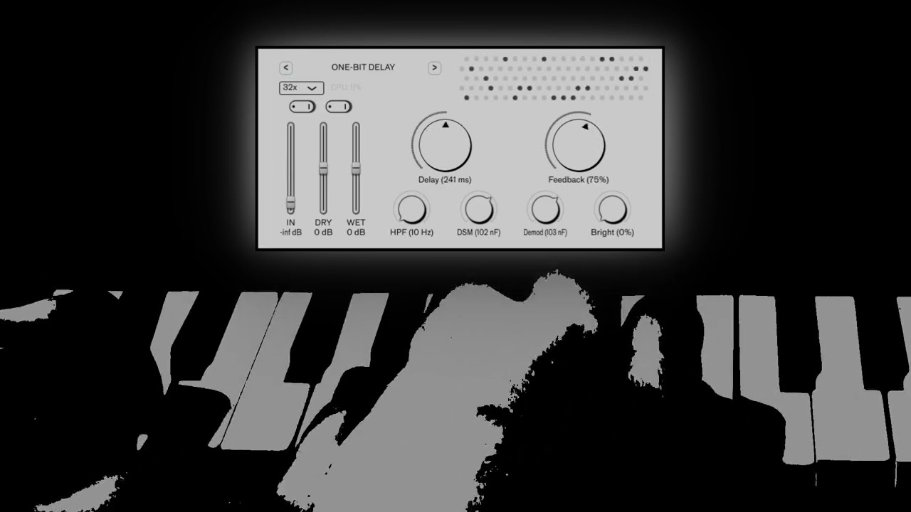 One-Bit Delay, a new plugin by Infinite Digits, inspired by the PT2399 delay chip