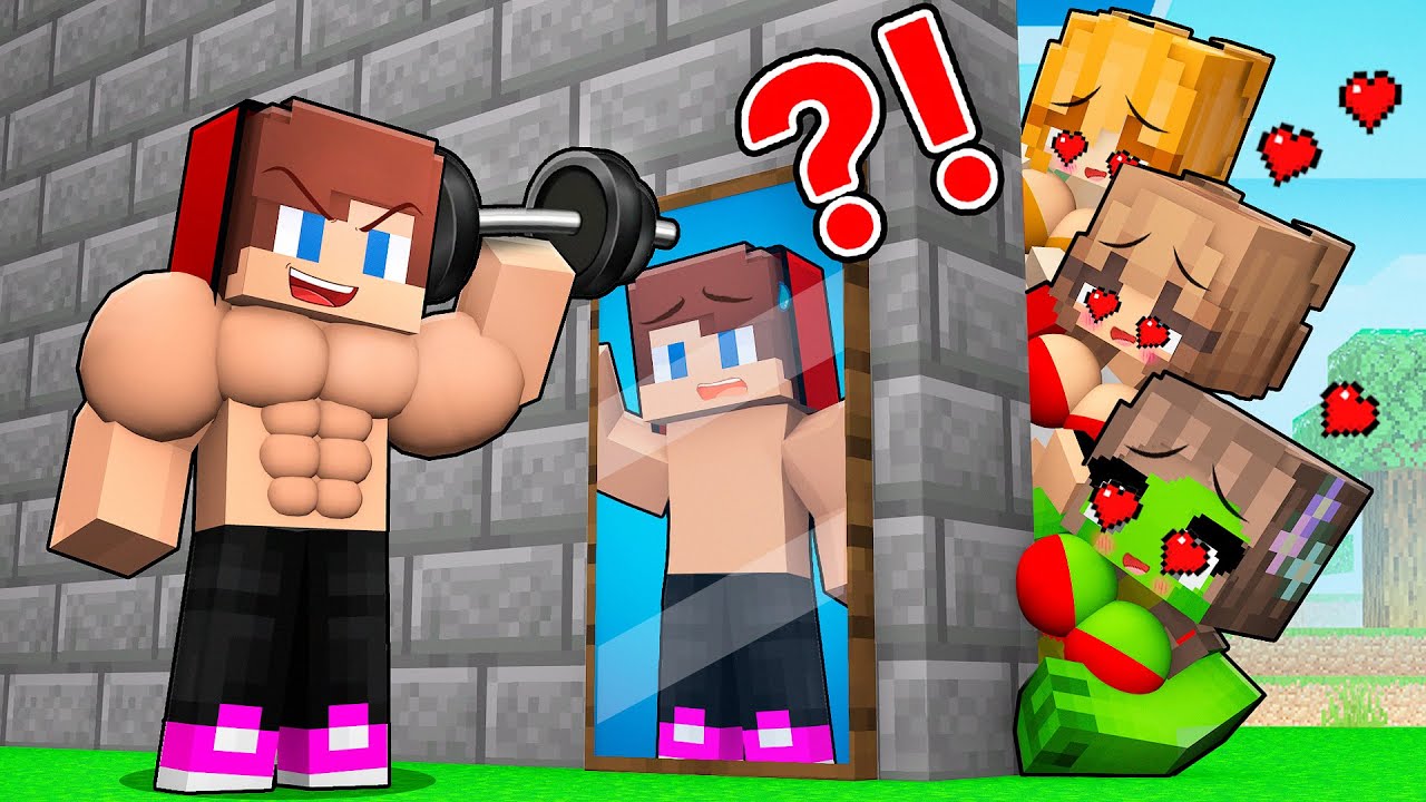 Maizen: Слабый Джей-Джей стал СИЛЬНЫМ - Фитнес-челлендж - Minecraft Animation (Джей-Джей и Майки)