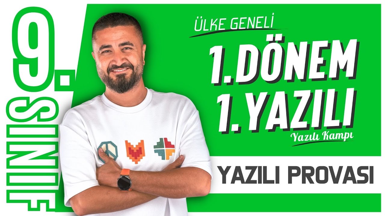 9.Sınıf 1.Dönem 1.Yazılı Provası | YAZILI KAMPI | Rehber Matematik