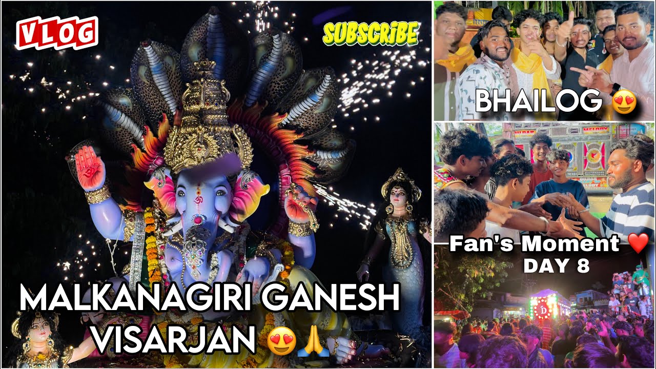 MALAKANGIRI GANESH VISARJAN FULL CRAZY 🔥DAY 8 || DILDAR MELODY ❤️ THANK YOU #dildarfamily #vlog 