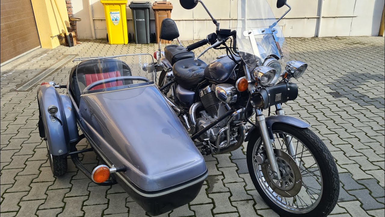 Yamaha Virago 535 with Velorex Sidecar ( Yamaha Virago 535 cu atas Velorex )