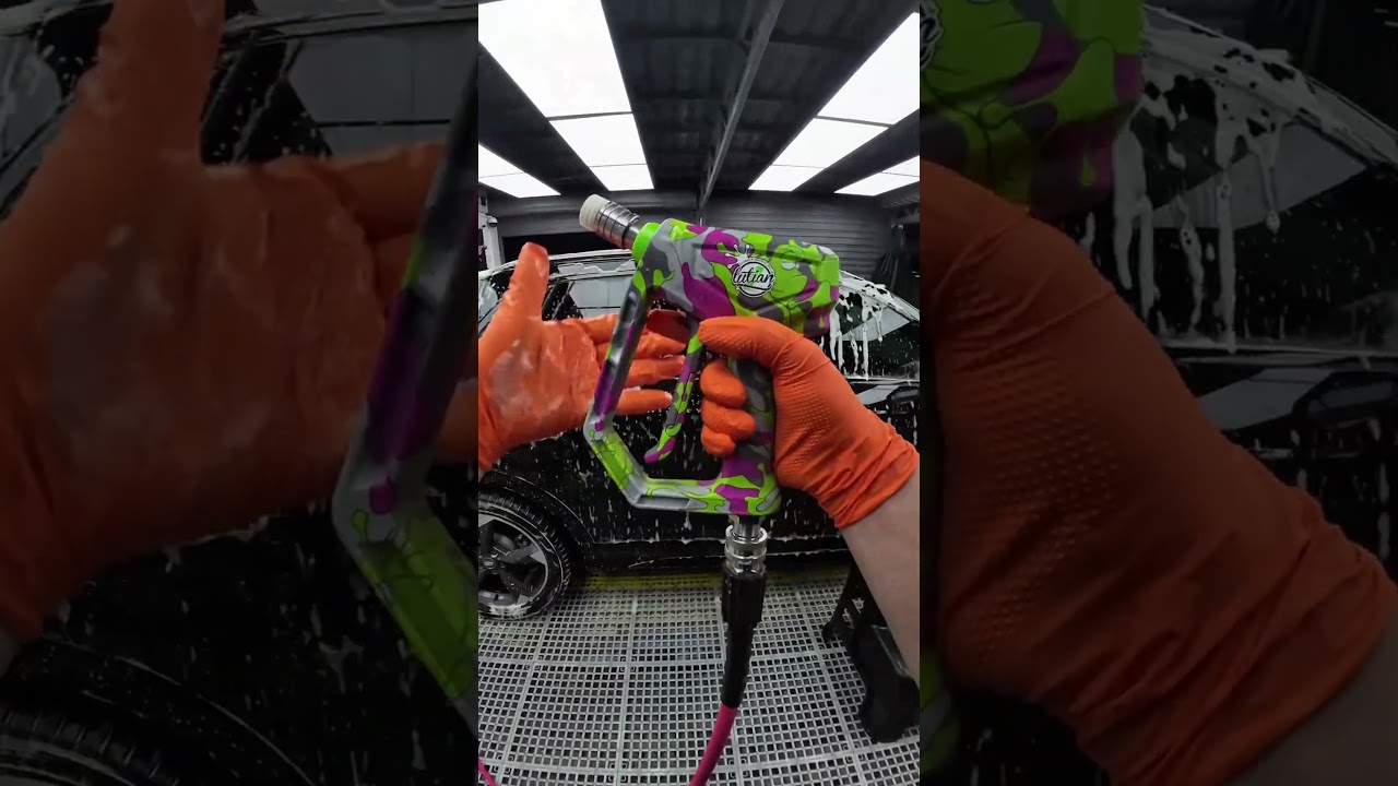 Immersive car wash #booster #booster-tf64 #booster-turbofan #carwash #cartools #turboblower #shorts