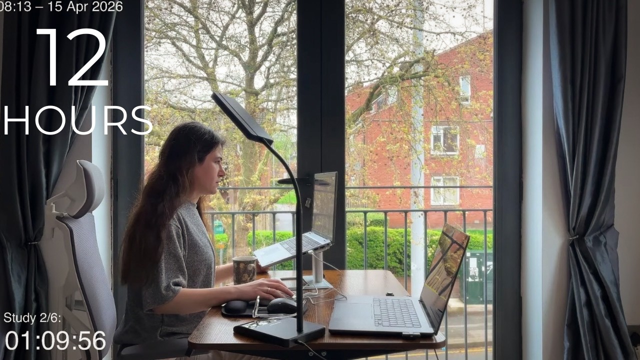 12-Hour LIVE Study/Work With Me 🎓 | Cozy UK Ambience | Custom Pomodoro Timer | Deep Work Mode