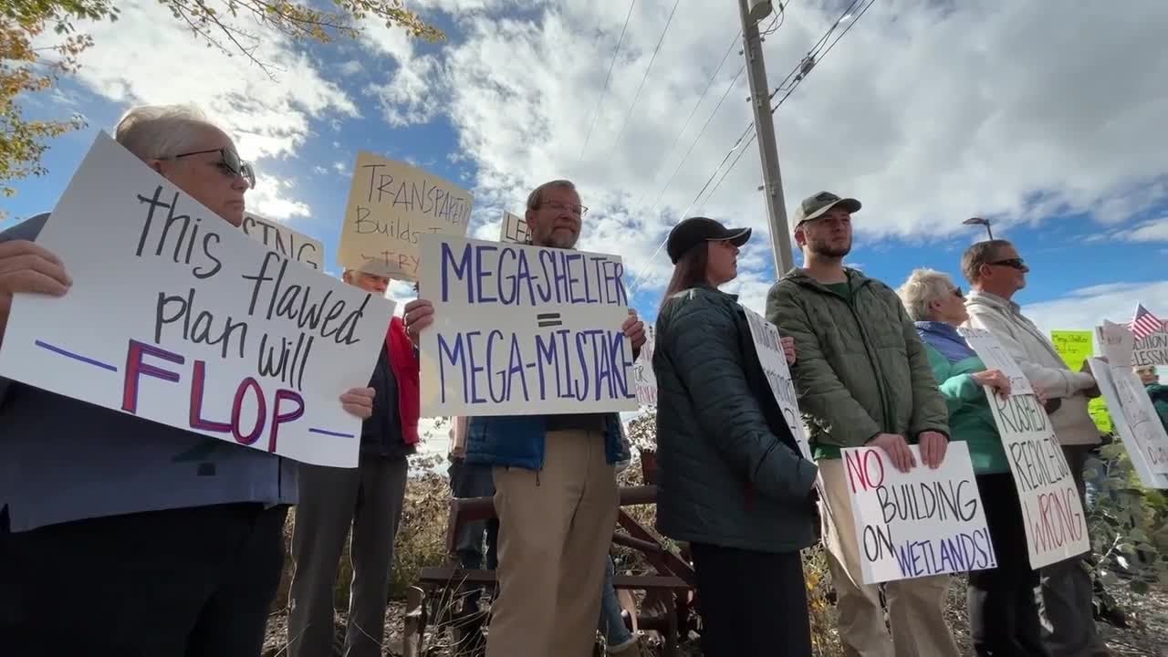 Residents, advocates and clergy protest plans for SLC homeless 'mega-shelter'