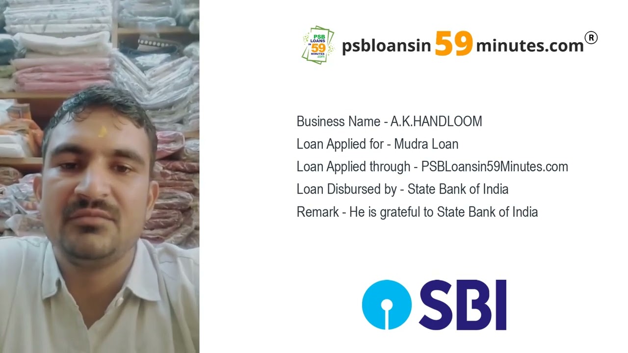 Handloom business in Chandigarh receives Mudra Loan - PSBLoansin59Minutes