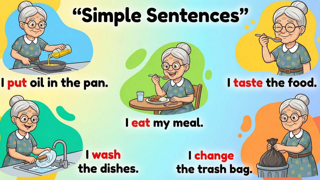 Learn English in the Kitchen with Grandma 👵🍳 | Daily Sentences