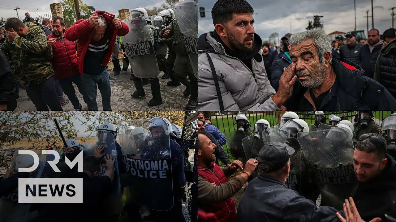 Greek Farmers Clash With Riot Police in Thessaloniki Over Delayed EU Subsidies | DRM News | AM1N