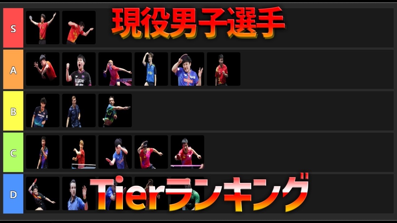 【Tierランキング】現役男子卓球選手2026年版②｜世界王者候補を本気評価