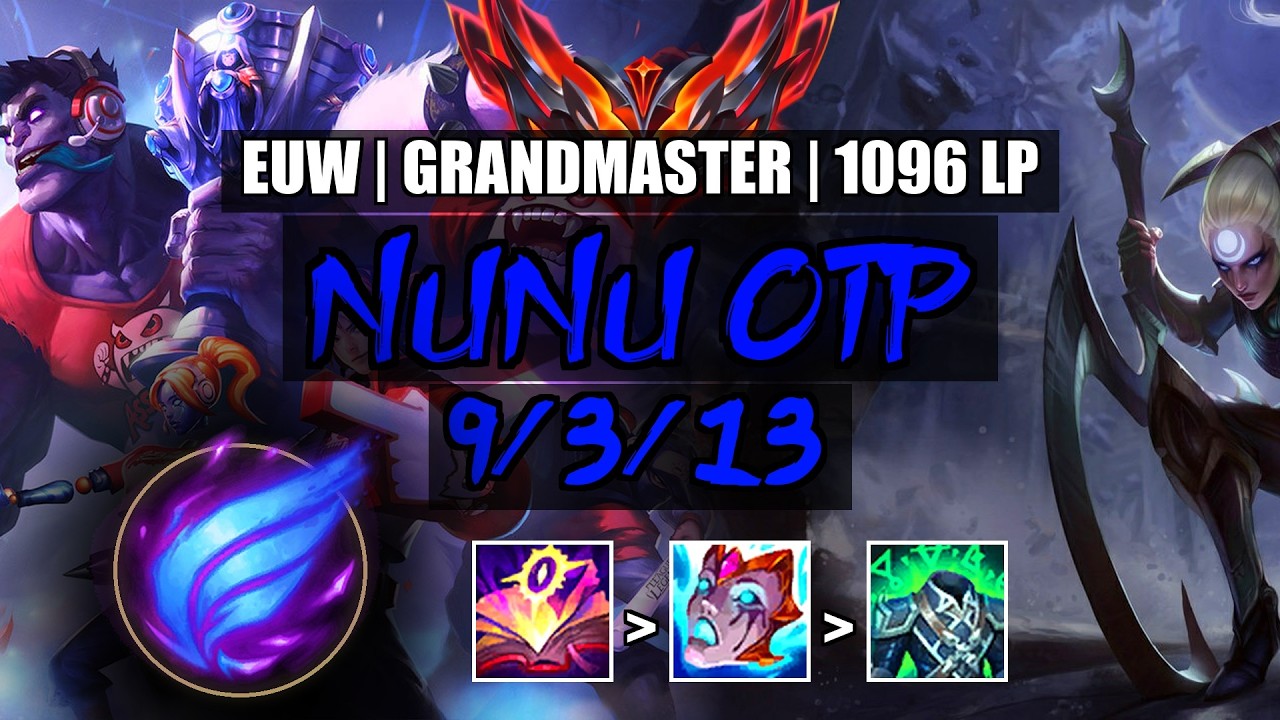 Nunu OTP vs Diana Jungle 9/3/13 | EUW Grandmaster 1096LP