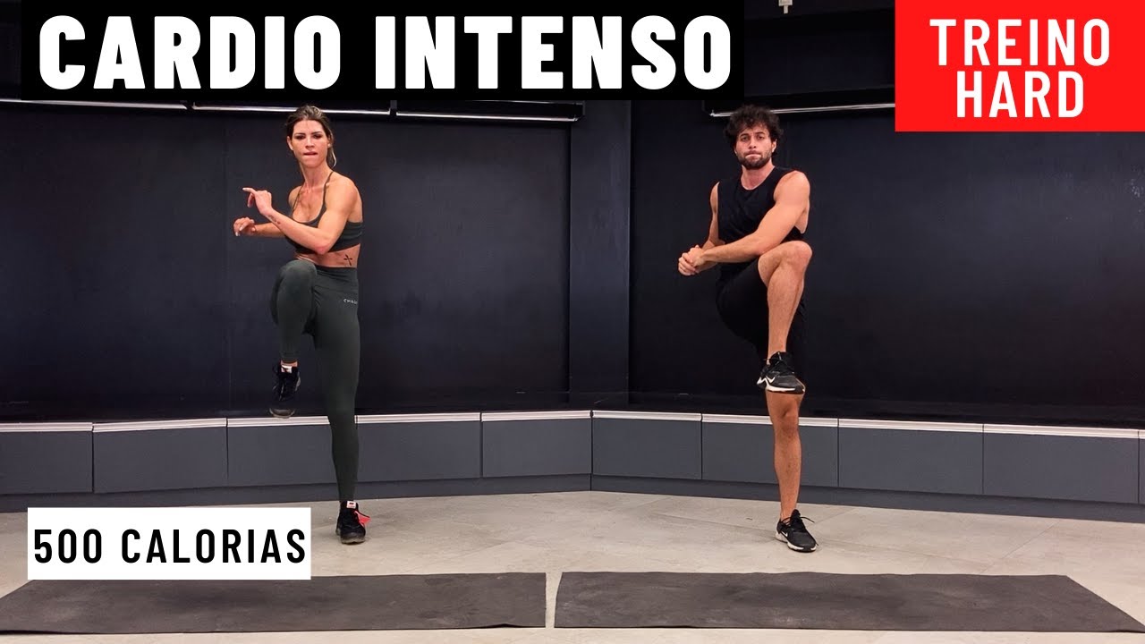 Treino de CARDIO INTENSO completo | 500 CALORIAS | Sem equipamentos | Treino HARD