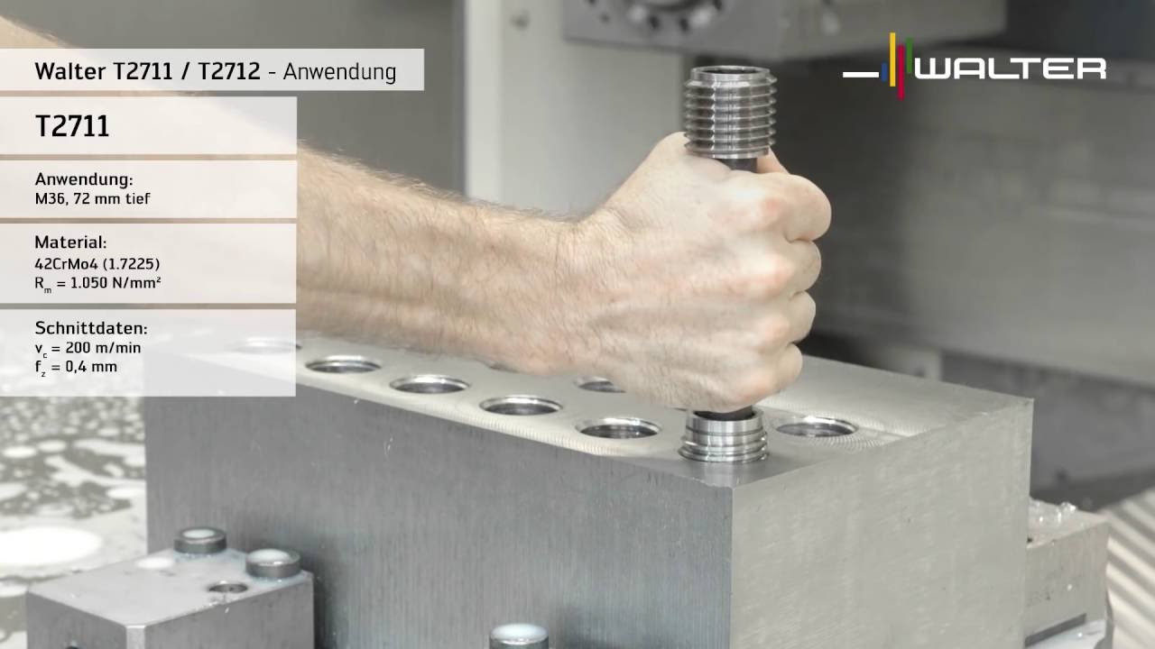 Gewindefräser Walter T2711 / T2712: Maximale Produktivität - absolut prozesssicher