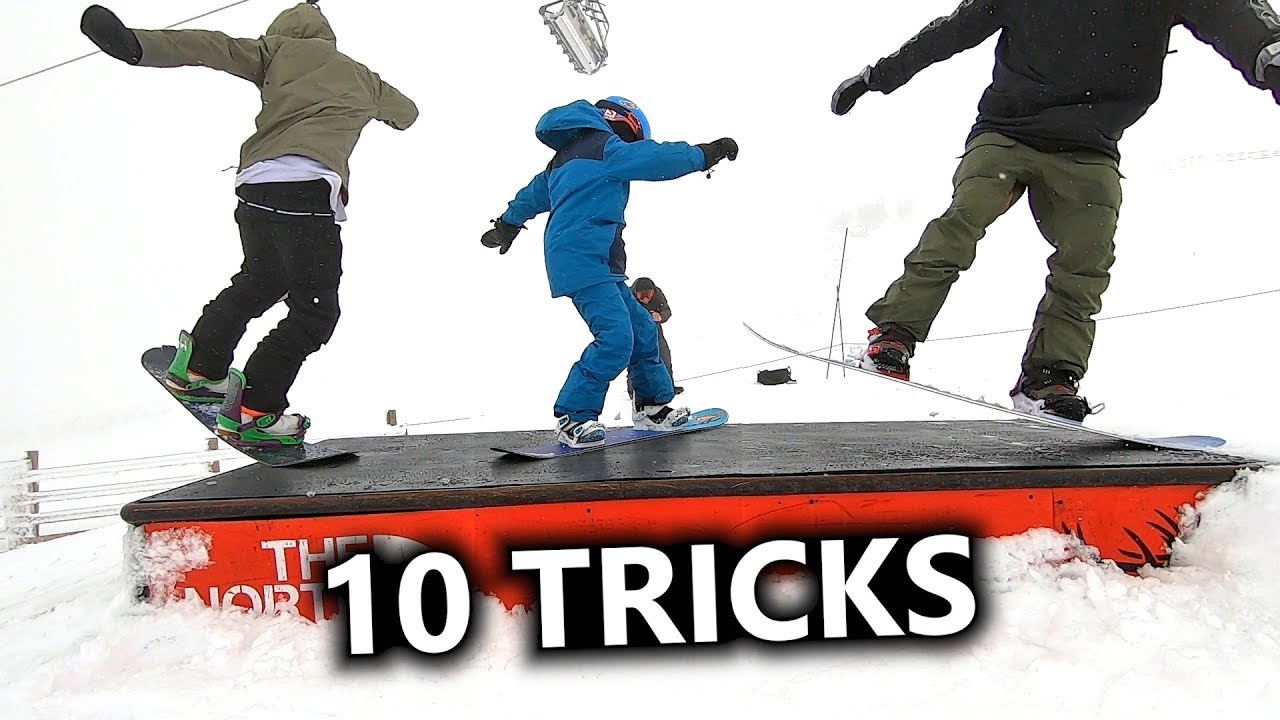 10 Snowboard Box & Rail Tricks with Tips