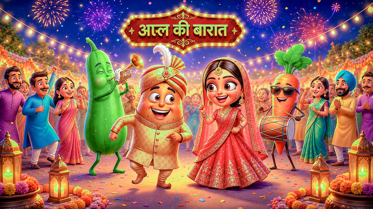 Aalu Ki Barat | Kids Hindi | Hindi Cartoon Video |आलू की बारात | #hindirhymes