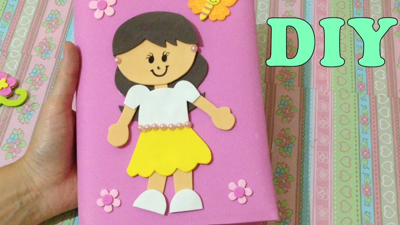 Como Fazer Capa de Agenda ou Caderno de EVA - DIY Artesanato