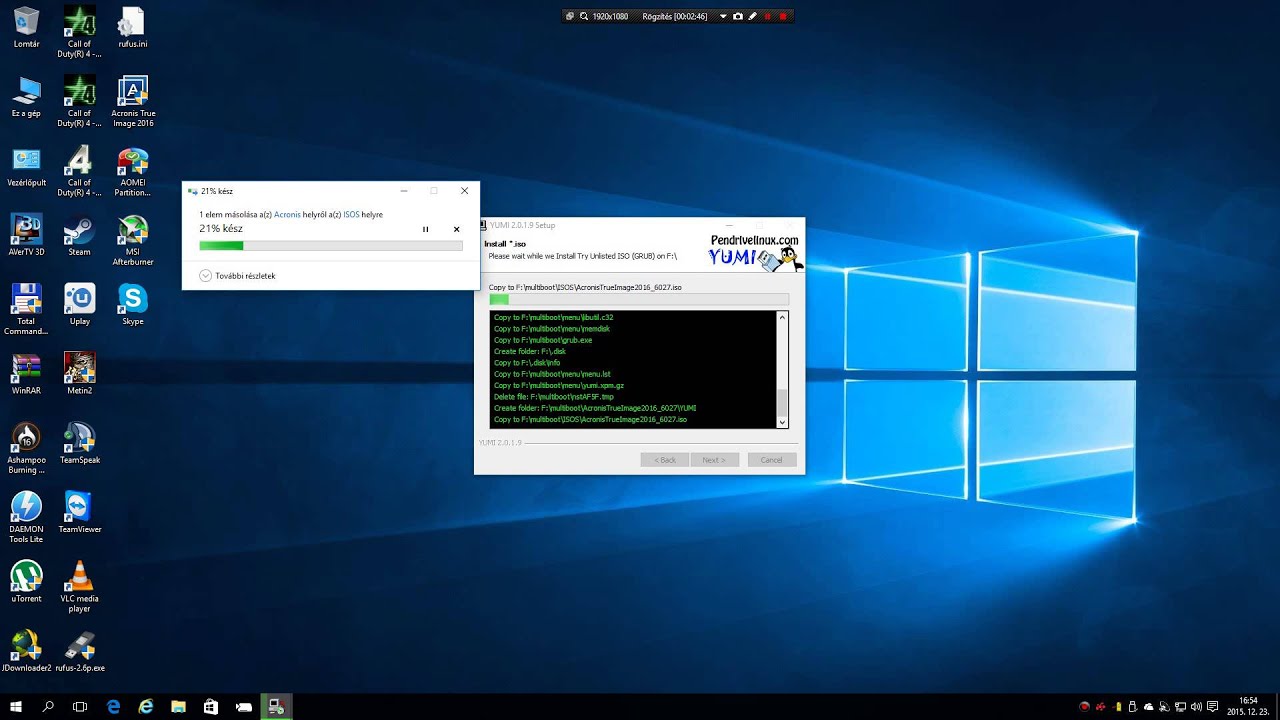 How to make Acronis True Image usb boot with Yumi