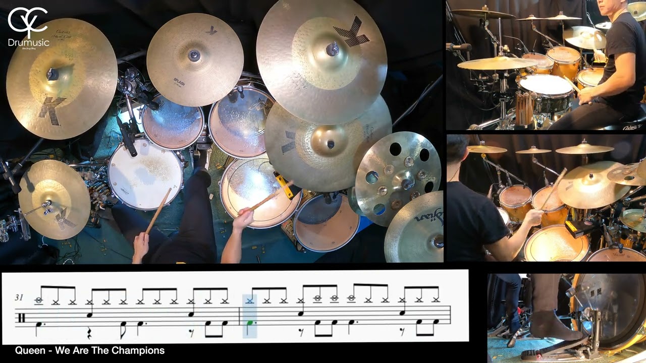 We Are The Champions - Queen / Drum Cover By CYC ( @cycdrumusic ) score & sheet music