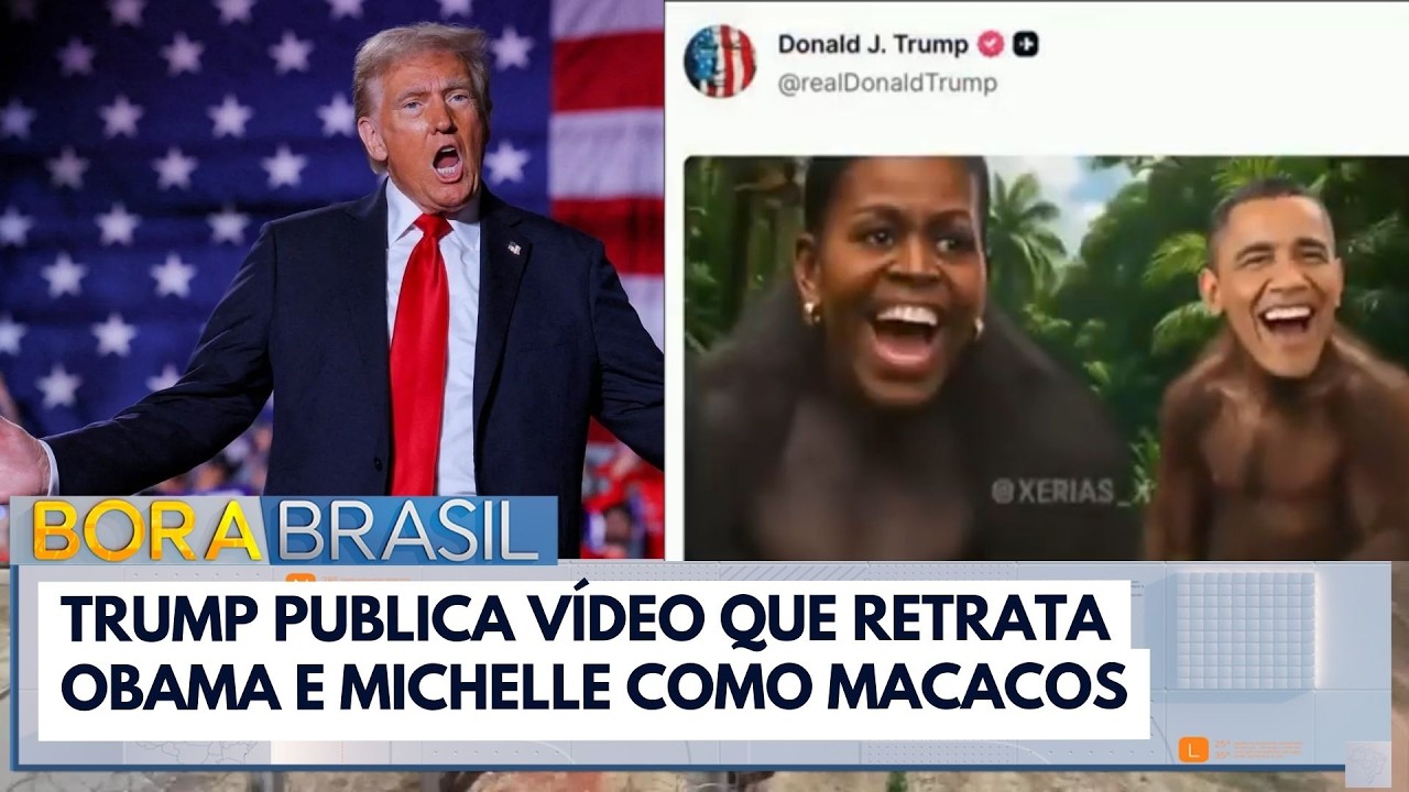 Trump posta vídeo de Obama e Michelle como macacos | Bora Brasil