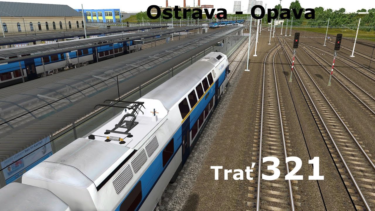 Open Rails - Track 310 / Ostrava-Svinov - Opava východ / снова с веб-камерой