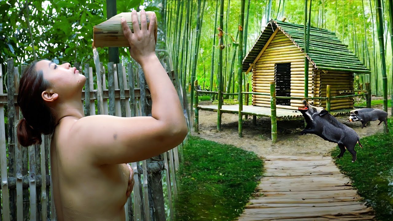 FULL 300 Days of Primitive Survival – Facing Ferocious Wild Animals & Constant Leopard Attacks