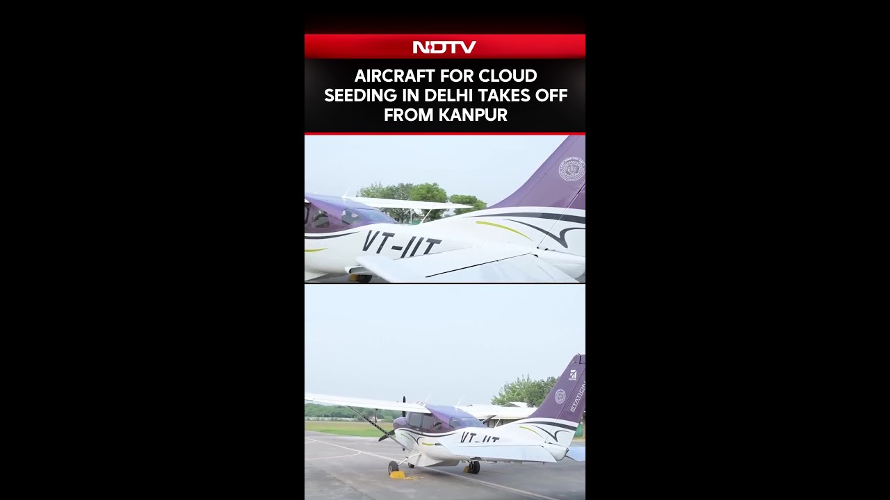 Artificial Rain In Delhi | Aircraft For Cloud Seeding In Delhi Takes Off From Kanpur