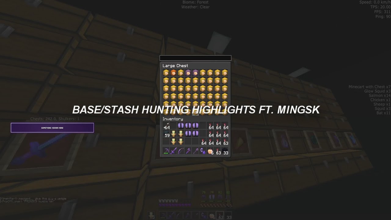 Stash/Base Hunting Highlights #50 ft. MINGSK (2b2t)