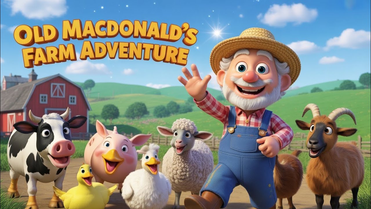 Old MacDonald’s Farm Song | Fun 3D Cartoon Farm Adventure for Kids