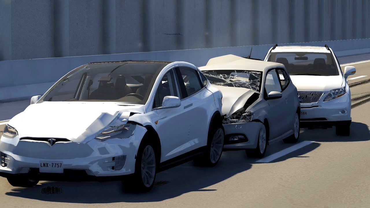 Traffic Jam Car Crashes Compilation (4) - BeamNG.Drive