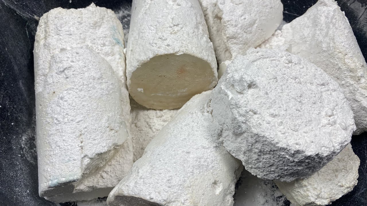 Ultra dusty Plain cylinders gym Chalk Crush | ASMR | Anxiety relief | super dusty