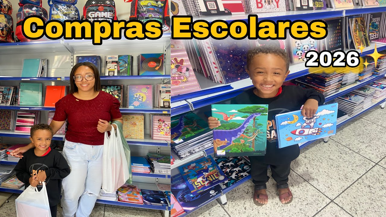 Compras Escolares 2026 📚✏️ | Escolhendo o Material do Pequeno