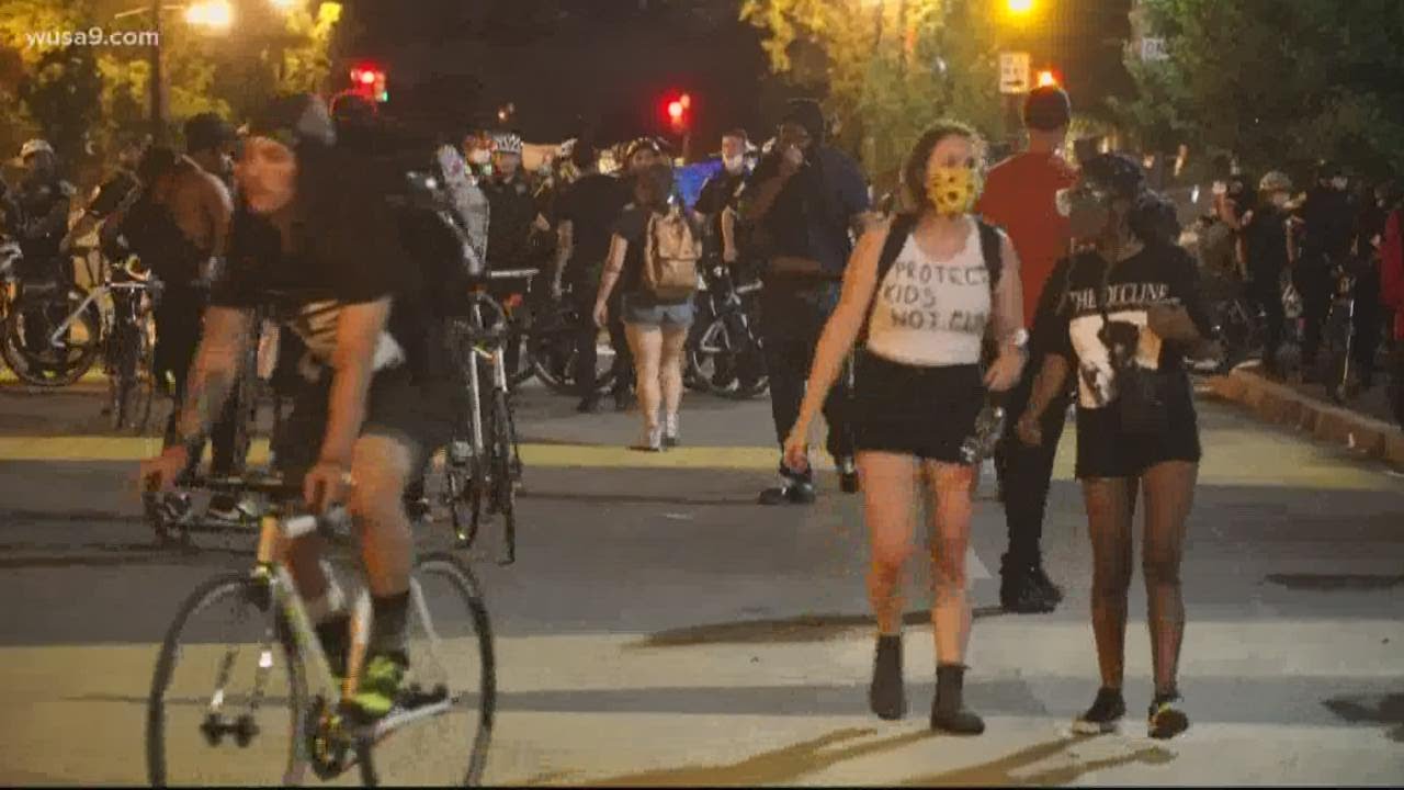 Police push protesters off Black Lives Matter Plaza, confiscate supplies Saturday