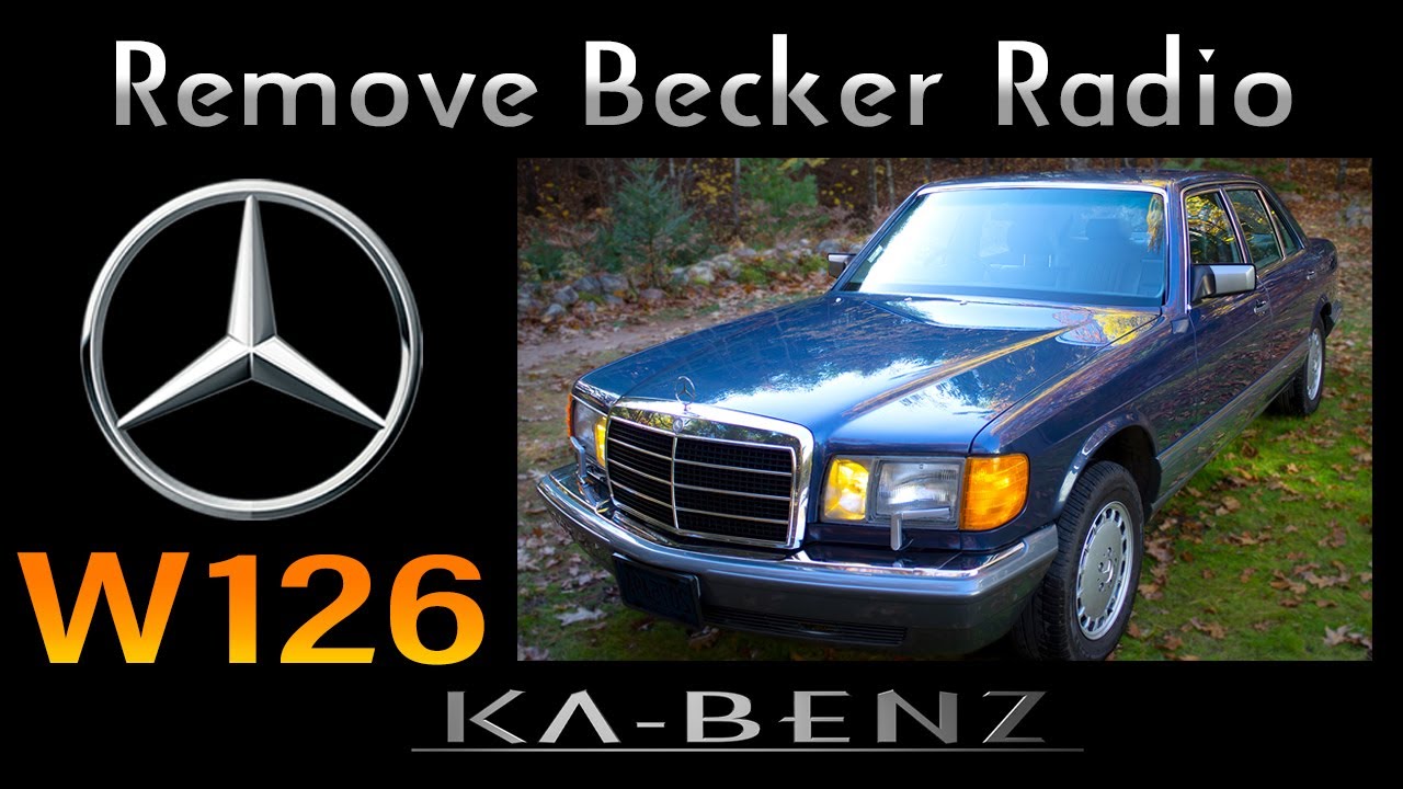 Снятие и установка магнитолы Becker на Mercedes-Benz S-Class W126.