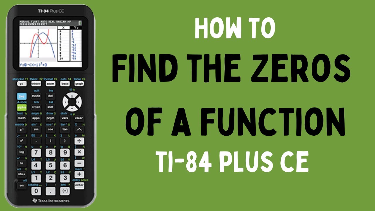 Найдите нули функции на TI-84 Plus CE