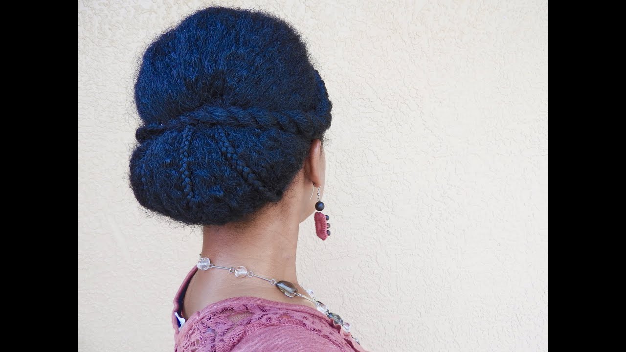 Natural Hair| Twist&Braid Updo Protectivestyle