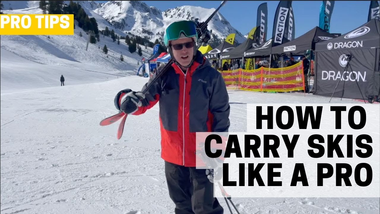 How to carry skis