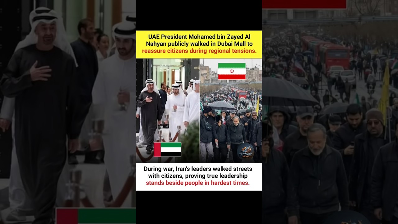 No Bunkers, Just People: Leaders on the Streets to Prove Unity!🤝🇦🇪🇮🇷 #Leadership #Unity #geopolitics