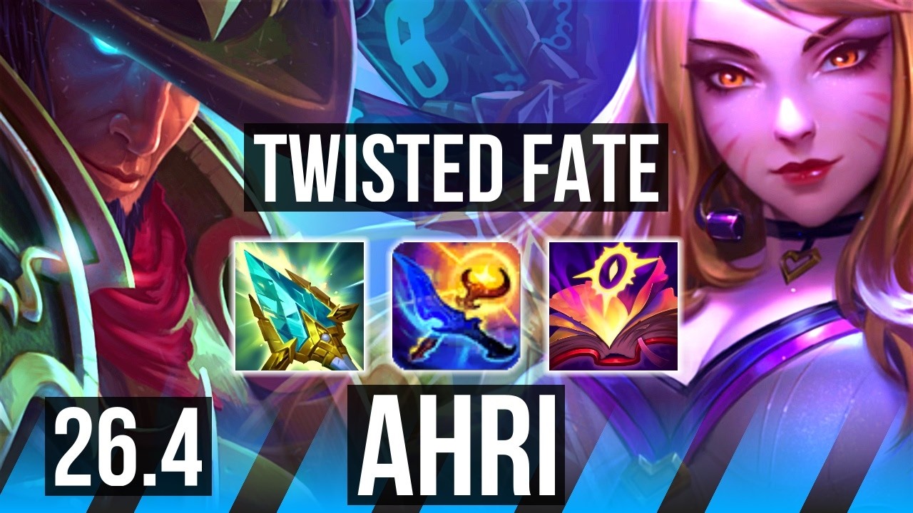 TWISTED FATE vs AHRI (MID) | Good KDA: 20/1/10, 38K damage | EUNE Master | 26.4