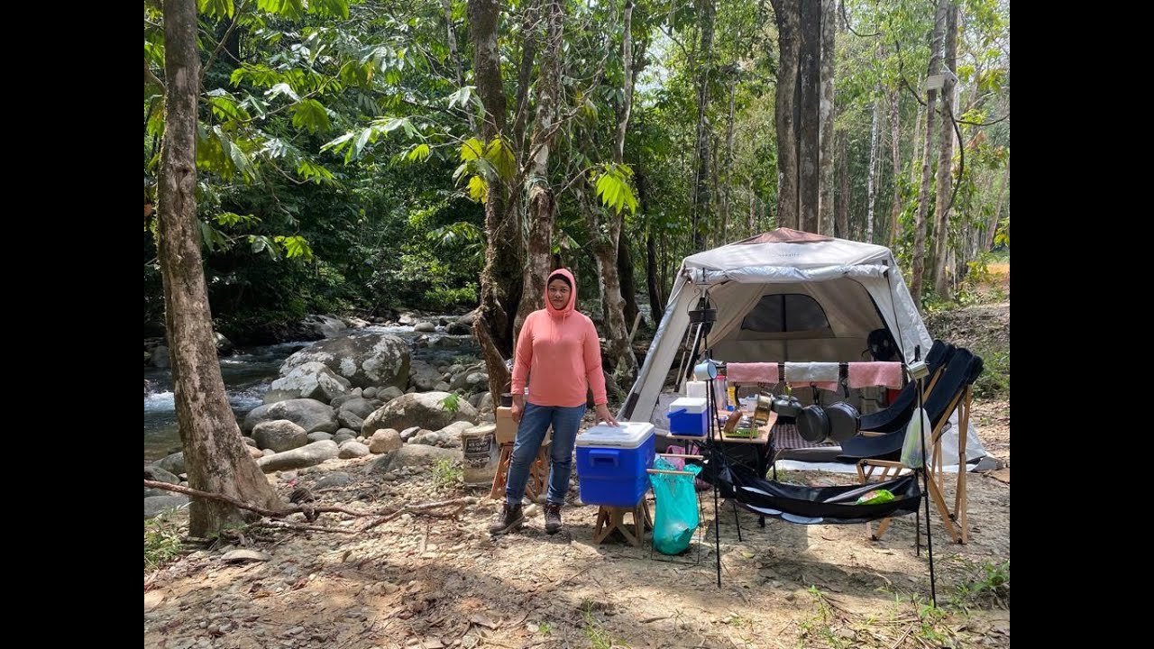 Camping at Wild Campsite Pak Mus MCO | Relaxing nature and river sound | Tanjung Malim | Malaysia