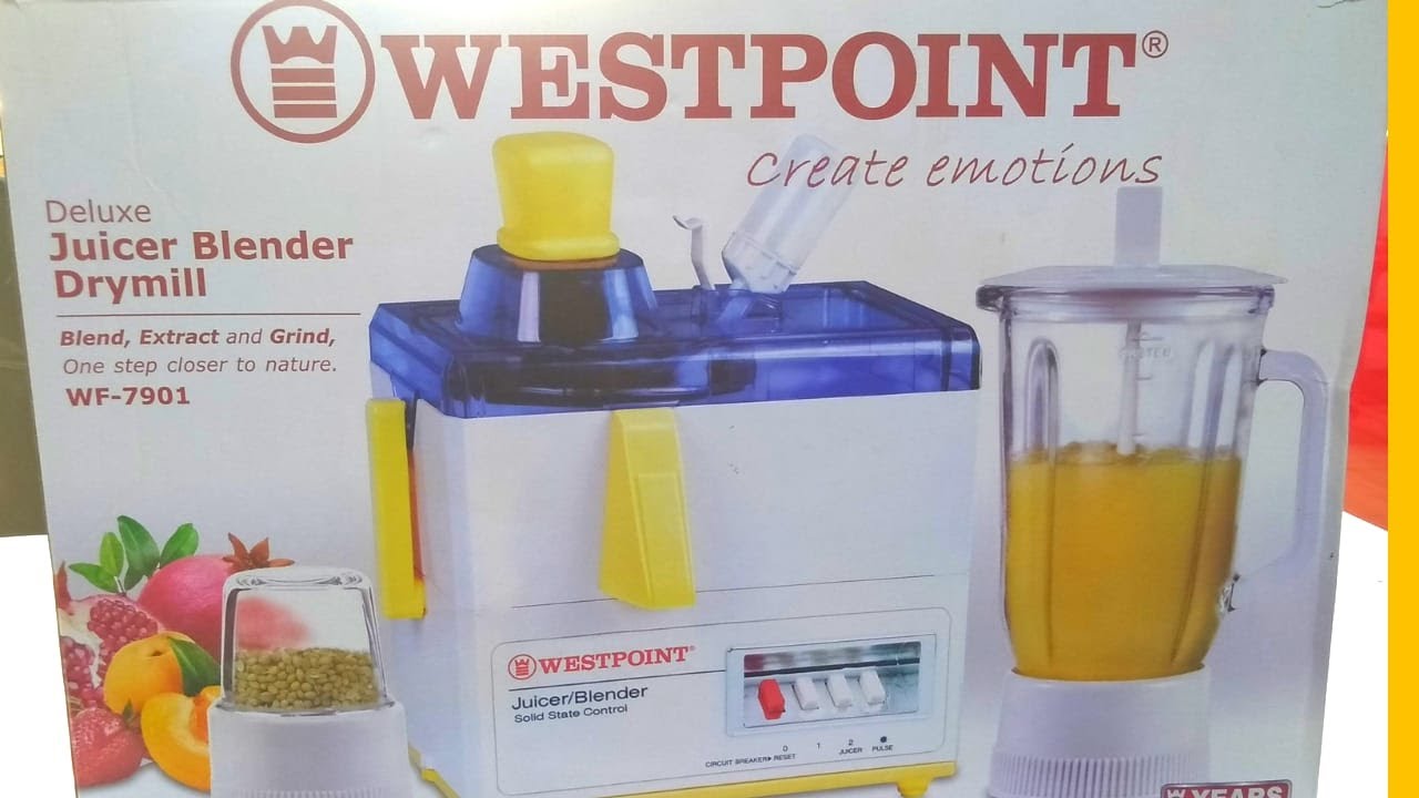 WESTPOINT DELUXE JUICER BLENDER DRYMILL WF-7901 CREATE EMOTIONS