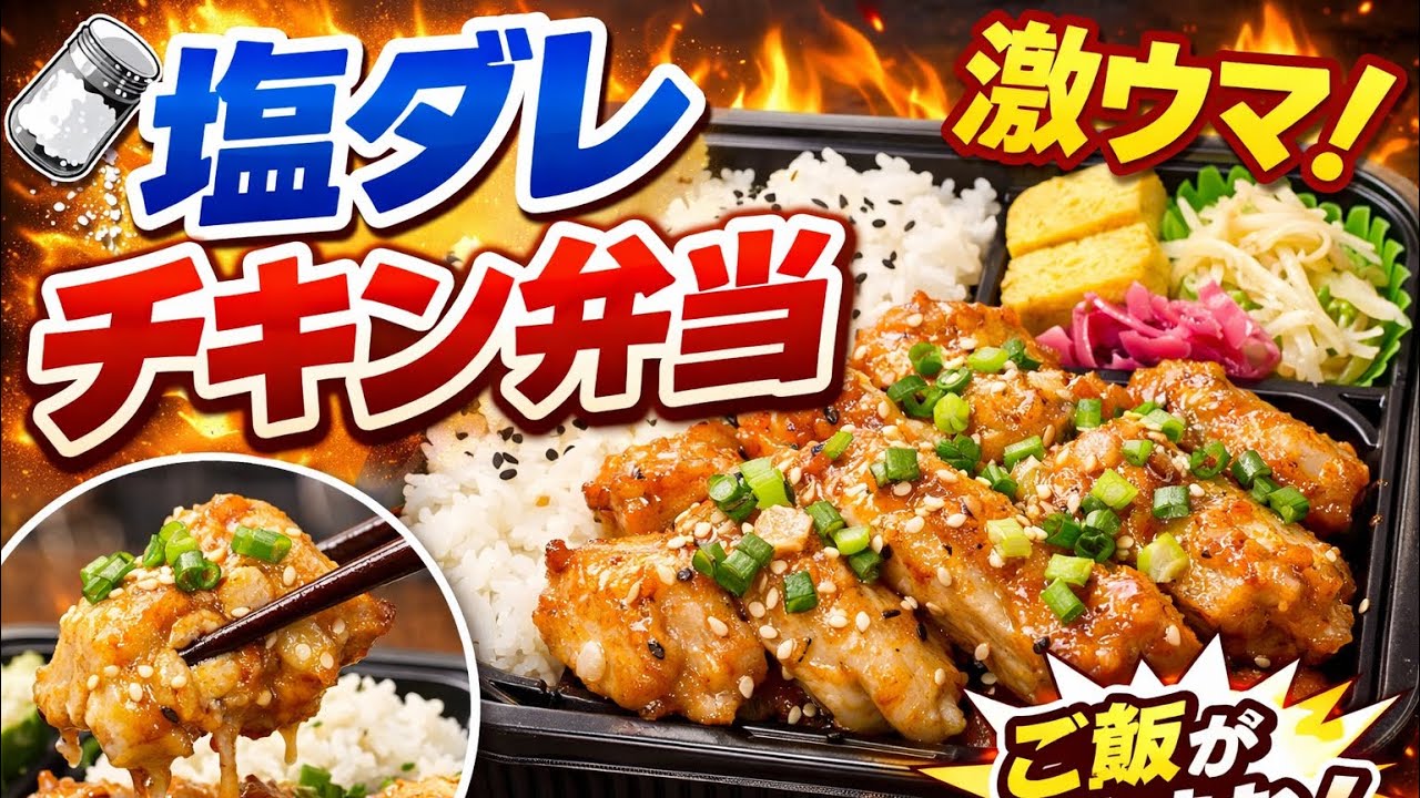 作り置き。ネギ塩チキン弁当作成‼️