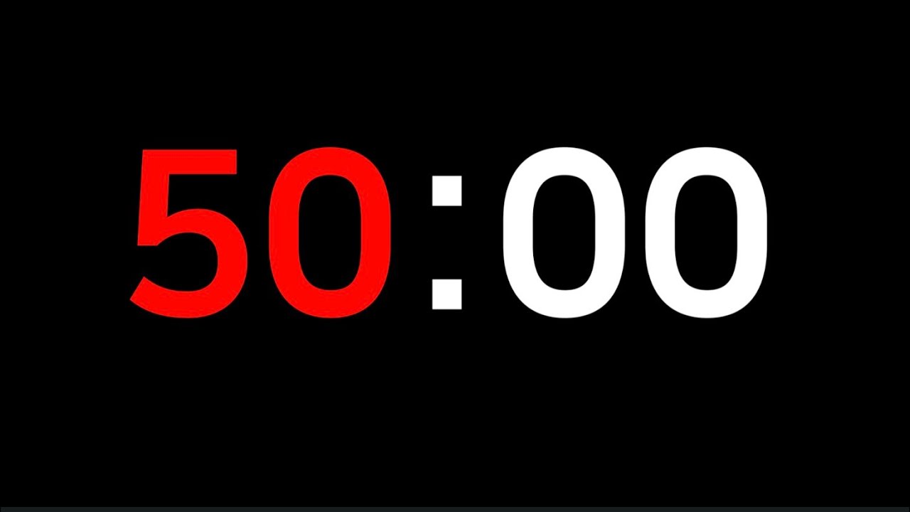50 Minute Timer (Countdown + Progress Bar)
