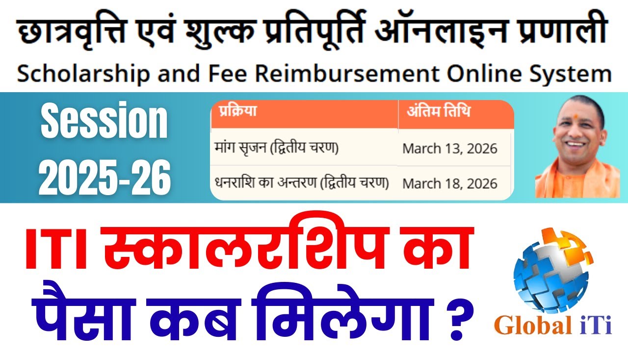 Scholarship Kab Tak Aayega 2026 | ITI Scholarship Form Online 2025