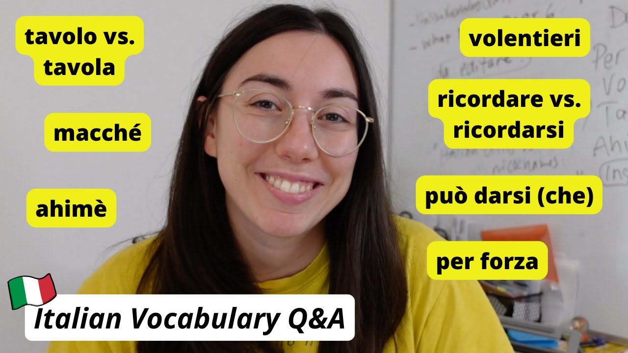Italian Vocabulary Q&A: Ricordare o ricordarsi? Tavolo o tavola? and more (Sub)