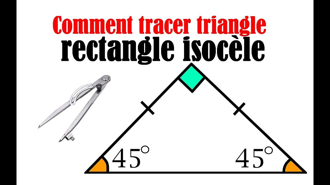 #MathMaroc Comment tracer Ep1 triangle rectangle isoc&egrave;le avec compas
