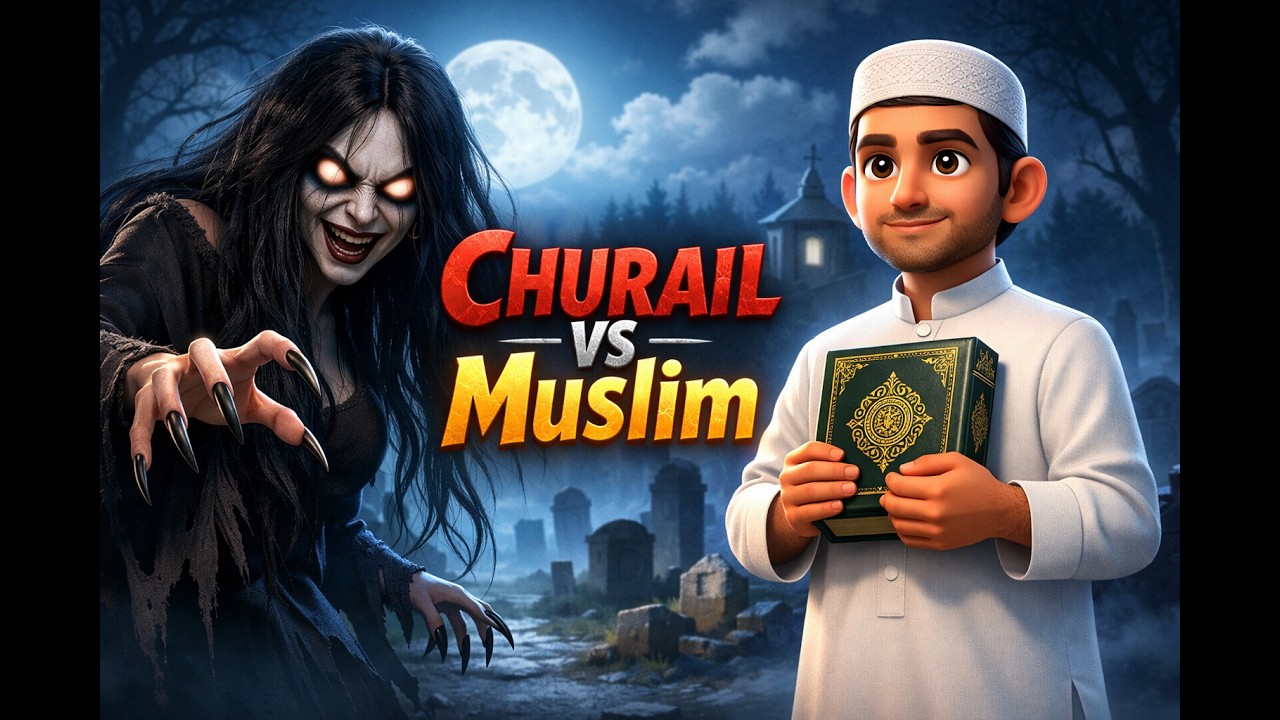 Churail vs Muslim | Kabristan Mein Quran Ki Taqat | Scary Islamic Story_ #foryou #edit 