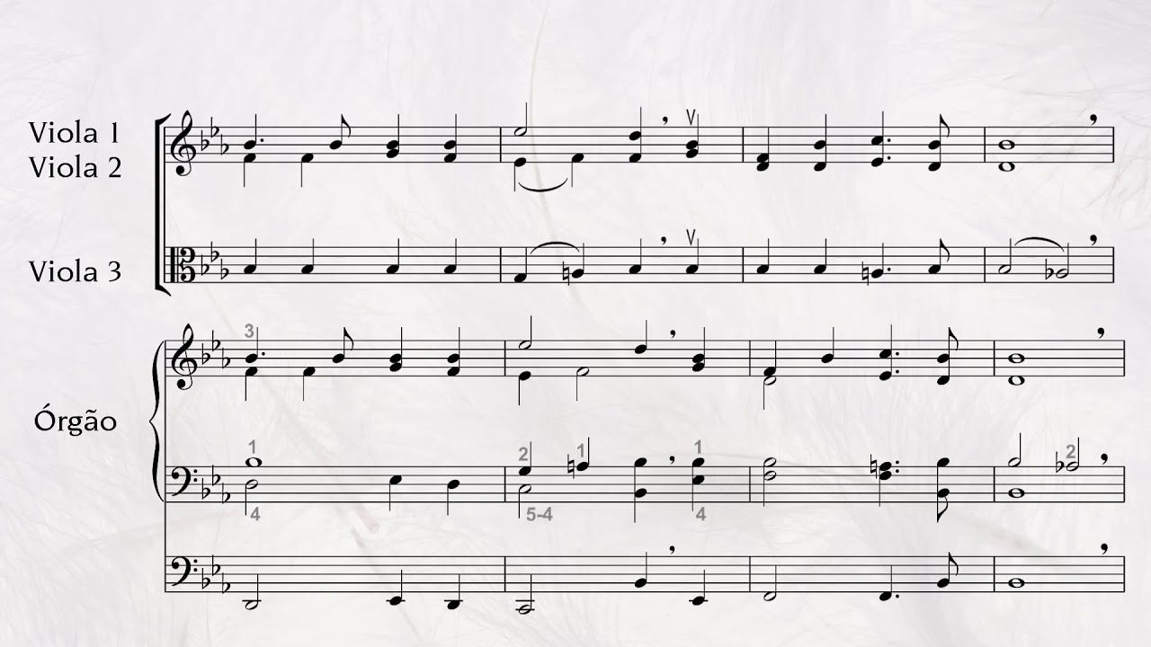 Hino 374  - Arranjo para Viola e Órgão - Partituras