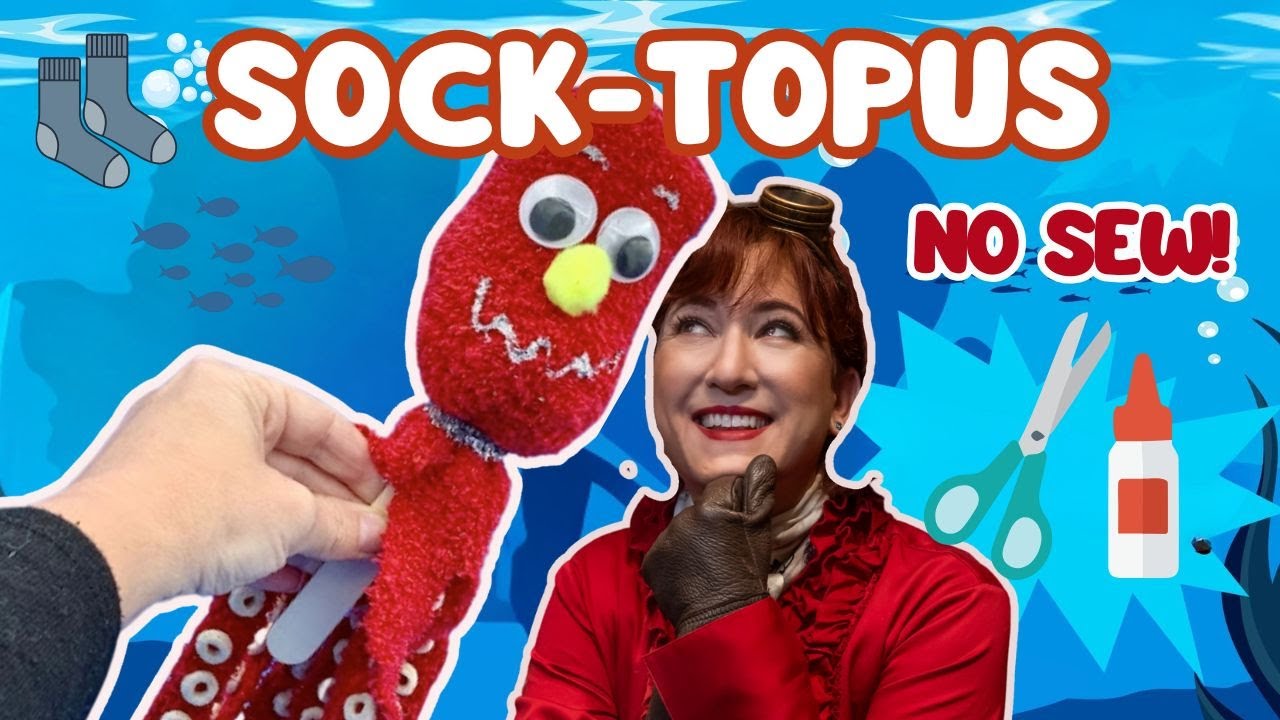 Make a No Sew Sock topus! 🐙 Easy DIY Octopus Puppet