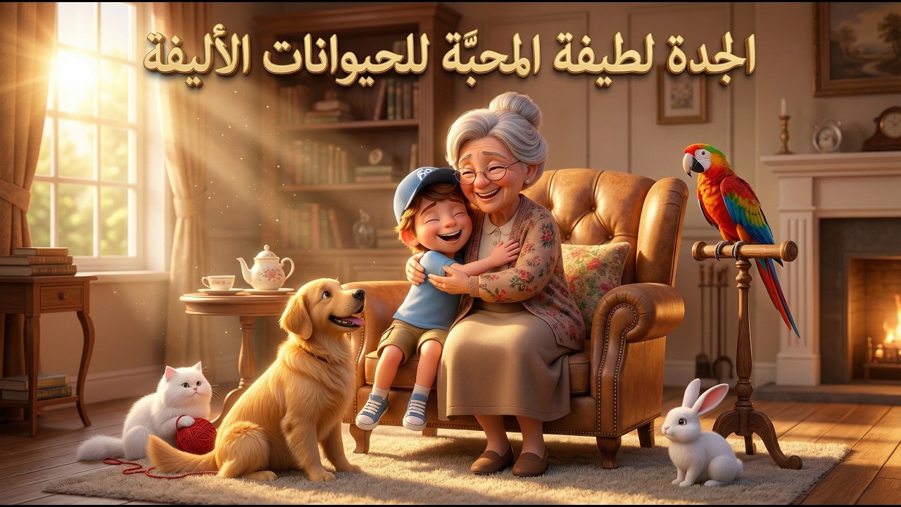 ماذا وجد آدم في بيت الجدة؟  🐾 مغامرة شيقة مع الحيوانات الأليفة - مغامرة تعليمية لطفلك